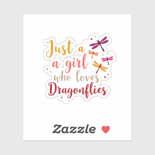 Dragonflies Animals Women Gift Idea Dragonfly (1) Sticker (Vel)