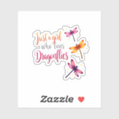 Dragonflies Animals Women Gift Idea Dragonfly (2) Sticker (Vel)