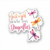 Dragonflies Animals Women Gift Idea Dragonfly (2) Sticker (Voorkant)