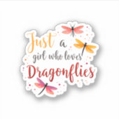 Dragonflies Animals Women Gift Idea Dragonfly (3) Sticker (Voorkant)