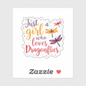 Dragonflies Animals Women Gift Idea Dragonfly (4) Sticker (Vel)