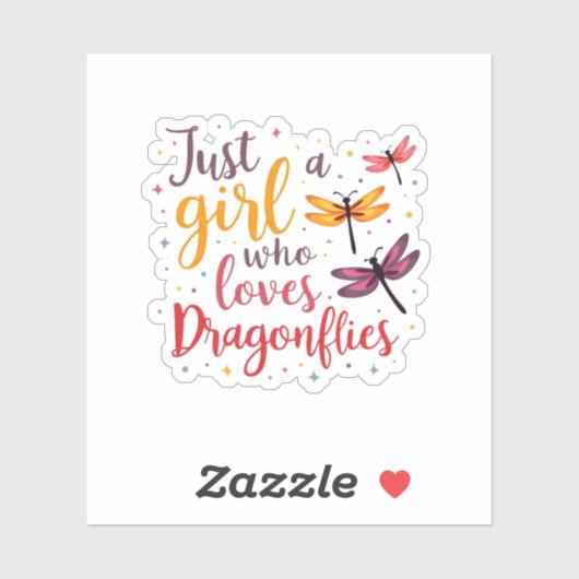 Dragonflies Animals Women Gift Idea Dragonfly (4) Sticker (Vel)