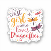 Dragonflies Animals Women Gift Idea Dragonfly (4) Sticker (Voorkant)