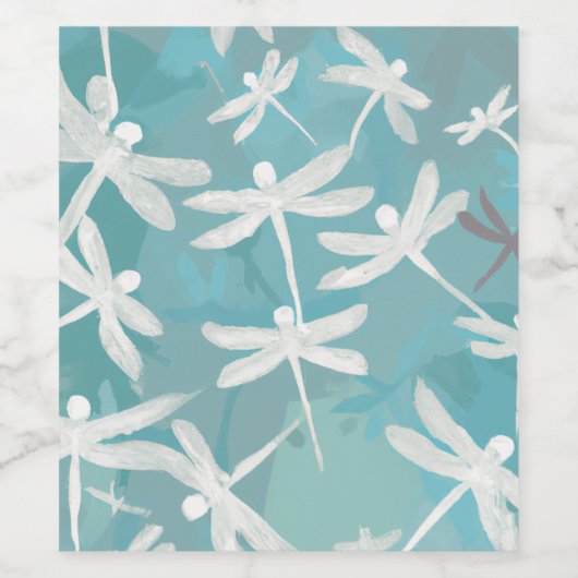 Dragonflies Beverage Label Wijn Etiket (Enkel label)