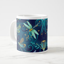 Dragonflies Blauwgroen 20oz Grote Koffiekop