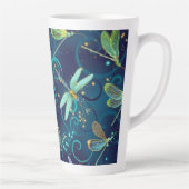 Dragonflies Blauwgroen latte Mok (Rechts)