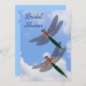 Dragonflies Blue Sky Bridal Shower Kaart (Voorkant / Achterkant)