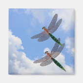 Dragonflies Blue Sky Clouds Natuur Magnet (Voorkant)