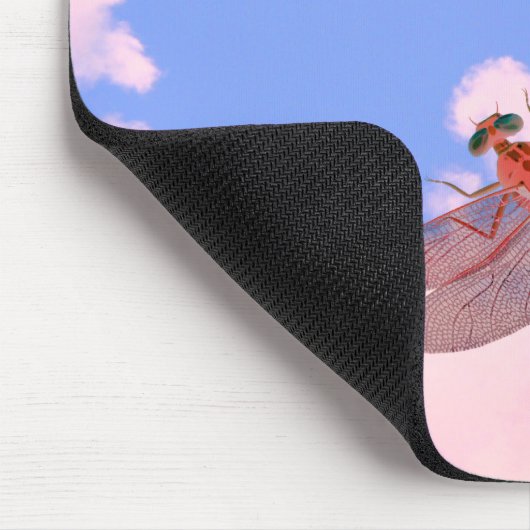 Dragonflies Blue Sky Clouds Natuur Muismat (Hoek)