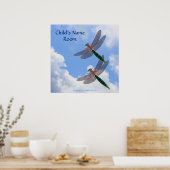 Dragonflies Blue Sky Natuur Kinder Room Wall Poste Poster (Keuken)