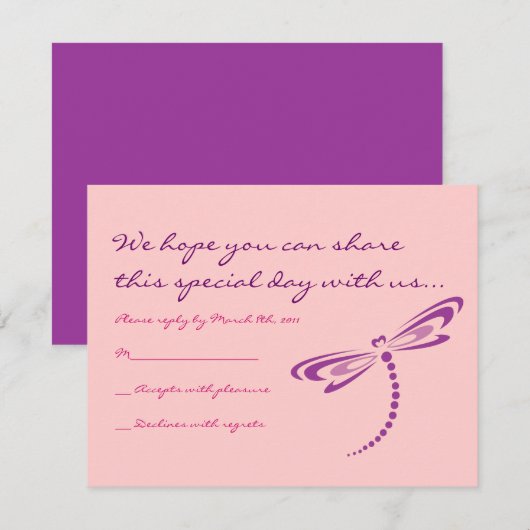 DRAGONFLIES B'nai Mitzvah Uitnodiging (Voorkant / Achterkant)