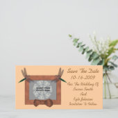 Dragonflies bruiloft opslaan Datum fotokaart Save The Date (Staand voorkant)