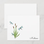 Dragonflies & Cattails Persoonlijke notitiekaarten Notitiekaartje (Voorkant / Achterkant)