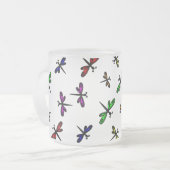 Dragonflies Coffee-Mok dansen Matglas Koffiemok (Voorkant links)
