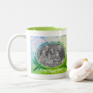 Dragonflies Daisy Flowers Persoonlijke foto Tweekleurige Koffiemok