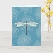 Dragonflies, Damselflies en Wenskaarten van bloeme Kaart (Gele Bloem)