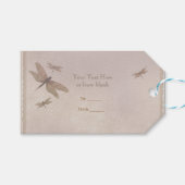 Dragonflies Dragonfly Chic Elegant Favor Cadeaulabel (Voorkant (Horizontaal))