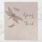 Dragonflies Dragonfly Chic Elegant Wine Wijn Etiket (Enkel label)