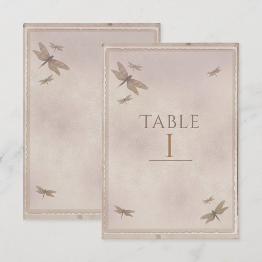 Dragonflies Dragonfly Chic Tafelnummer (Voorkant / Achterkant)