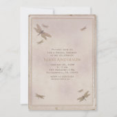 Dragonflies  Dragonfly Elegant Invitation Kaart (Voorkant)