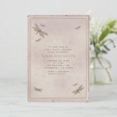 Dragonflies  Dragonfly Elegant Invitation Kaart (Staand voorkant)