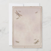Dragonflies  Dragonfly Elegant Invitation Kaart (Achterkant)