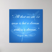 Dragonflies Dream Dragonfly Quote Canvas (Voorkant)