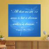 Dragonflies Dream Dragonfly Quote Canvas (Insitu (Woonkamer))