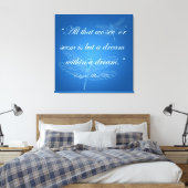 Dragonflies Dream Dragonfly Quote Canvas Afdruk (Insitu (Slaapkamer))