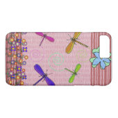 Dragonflies en bloemen Case-Mate iPhone case (Achterkant (Horizontaal))