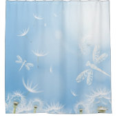 Dragonflies en Dandelions Douchegordijn (Voorkant)