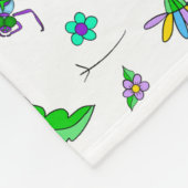 Dragonflies en Dandelions Fleece Deken (Hoek)