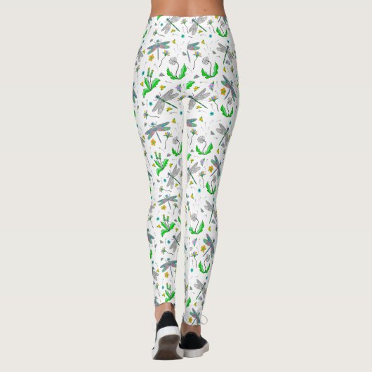 Dragonflies en Dandelions Leggings (Achterkant)