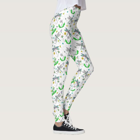 Dragonflies en Dandelions Leggings (Rechts)