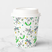 Dragonflies en Dandelions Papieren Bekers (Voorkant)