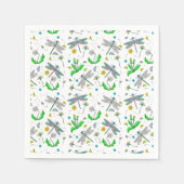 Dragonflies en Dandelions Servet (Voorkant)