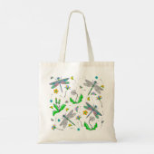 Dragonflies en Dandelions Tote Bag (Achterkant)