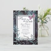 Dragonflies en Liights Evening Garden Wedding Save The Date (Staand voorkant)