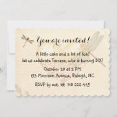 Dragonflies en uitnodiging voor de Birthday-ballon (Voorkant)