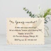 Dragonflies en uitnodiging voor de Birthday-ballon (Staand voorkant)