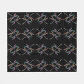 Dragonflies Fleece Blanket Deken (Voorkant (Horizontaal))