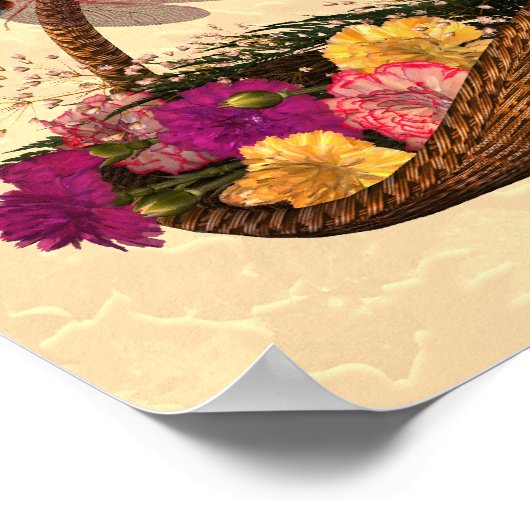 Dragonflies Flower Basket Creëer Your Own Poster (Hoek)