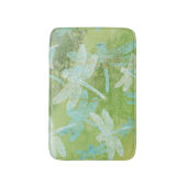 Dragonflies Green Blauwgroen Cream Patroon Badmat (Voorkant Verticaal)