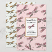 Dragonflies Handgemaakte Zeep Product Gerecycleerd Briefpapier (Voorkant / Achterkant)