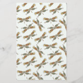 Dragonflies Handgemaakte Zeep Product Gerecycleerd Briefpapier (Achterkant)
