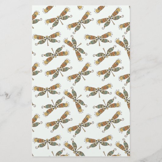 Dragonflies Handgemaakte Zeep Product Gerecycleerd Briefpapier (Achterkant)