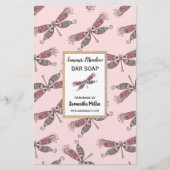 Dragonflies Handgemaakte Zeep Product Gerecycleerd Briefpapier (Voorkant)