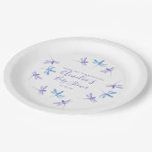 Dragonflies Handgeschilderd Baby shower Papieren Bordje (Gekanteld)