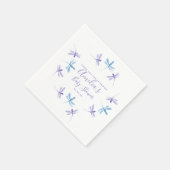 Dragonflies Handgeschilderd Baby shower Servet (Hoek)