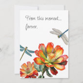 Dragonflies houden voor altijd van huwelijksuitnod kaart (Voorkant)